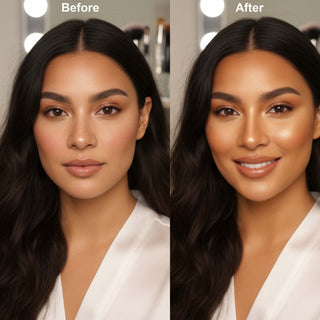 LB Powder Bronzer – Pressed Powder for Face – Natural Tan Makeup with Radiant Matte Finish – Warm Tone Powder for Contour & Highlight – Sun-Kissed Long-Lasting Look