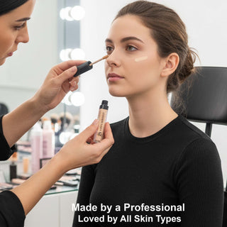 LB Laura Barceló Full Coverage Concealer – Long-Lasting Liquid Formula for Dark Circles & Blemishes • Crease-Proof, Lightweight Wear