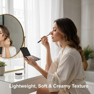 LB Laura Barceló 12-Shade Eye Shadow Palette – Neutral & Warm Tones, Matte & Shimmer Finishes