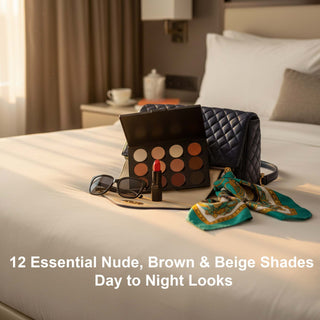 LB Laura Barceló 12-Shade Eye Shadow Palette – Neutral & Warm Tones, Matte & Shimmer Finishes